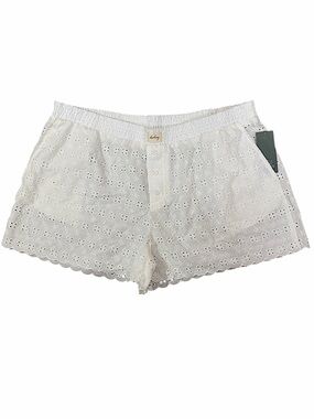 Wild Fable White Eyelet Scallop Hem High-Waist Shorts. NWT Size XL